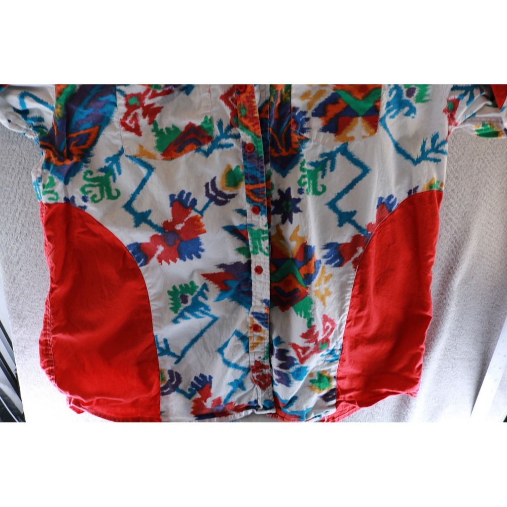 Saddlebrook Western Shirt Mens XL Southwestern Aztec Print Cotton Button Front - Picture 12 of 16